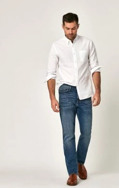 Mavi MATT RELAXED STRAIGHT LEG IN MID FOGGY WILLIAMSBURG Denim