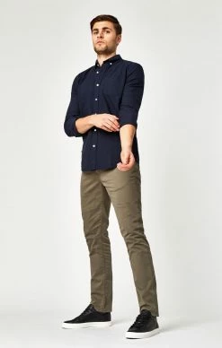 Mavi MARCUS SLIM STRAIGHT LEG IN DUSTY OLIVE TWILL