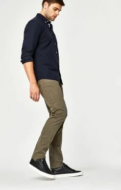 Mavi MARCUS SLIM STRAIGHT LEG IN DUSTY OLIVE TWILL