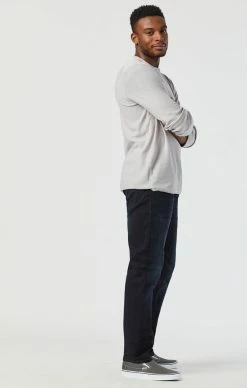 Mavi MARCUS SLIM STRAIGHT LEG JEANS IN DEEP INK CASHMERE Denim