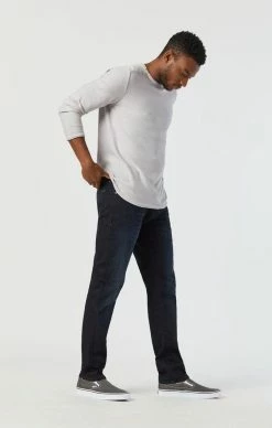 Mavi MARCUS SLIM STRAIGHT LEG JEANS IN DEEP INK CASHMERE Denim