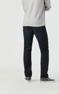Mavi MARCUS SLIM STRAIGHT LEG JEANS IN DEEP INK CASHMERE Denim