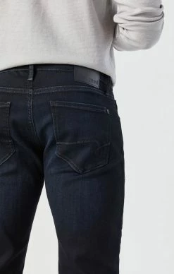 Mavi MARCUS SLIM STRAIGHT LEG JEANS IN DEEP INK CASHMERE Denim