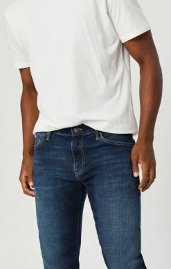 Mavi Denim JAKE SLIM LEG IN DARK BRUSHED ORGANIC MOVE