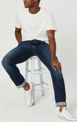 Mavi Denim JAKE SLIM LEG IN DARK BRUSHED ORGANIC MOVE