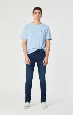 Mavi JAMES SKINNY IN DARK BLUE SUPERMOVE Denim