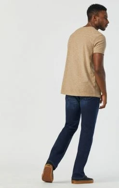 Mavi Denim ZACH STRAIGHT LEG IN DARK BRUSHED WILLIAMSBURG