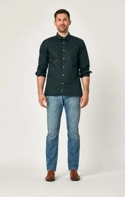 Mavi Denim ZACH STRAIGHT LEG IN MID FOGGY MAUI