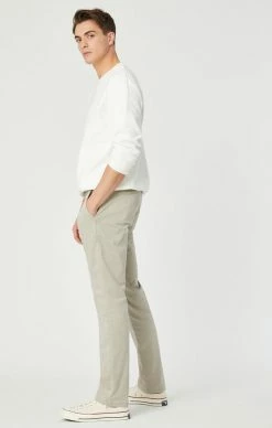 Mavi JOHNNY SLIM CHINO IN STONE GREY SATEEN