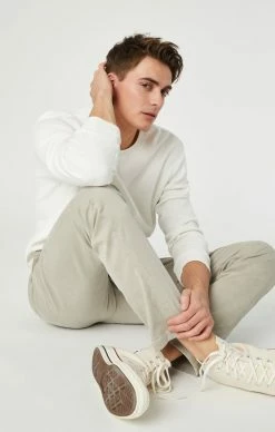 Mavi JOHNNY SLIM CHINO IN STONE GREY SATEEN