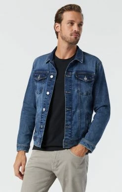 Mavi FRANK JACKET IN DARK FOGGY FEATHER BLUE Jackets