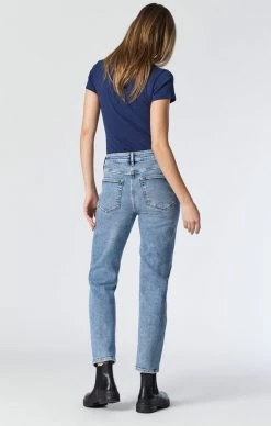 Mavi SOHO GIRLFRIEND JEANS IN LIGHT RIPPED RECYCLE BLUE
