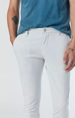 Mavi JOHNNY SLIM CHINO PANTS IN BEIGE SUMMER STRIPE