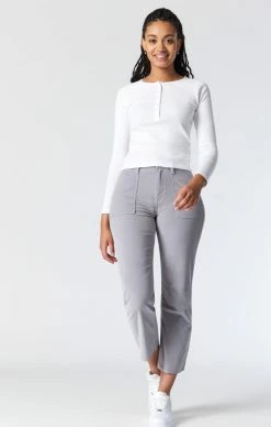 Mavi SHELIA FRONT POCKET STRAIGHT IN QUARRY CORD Pants