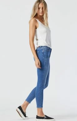 Mavi TESS SKINNY IN MID RIPPED FEATHER BLUE