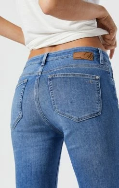 Mavi TESS SKINNY IN MID RIPPED FEATHER BLUE