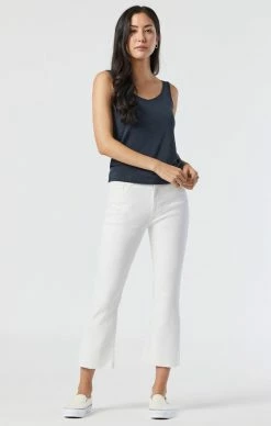 Mavi ANIKA CROP FLARE IN OFF-WHITE LA VINTAGE Denim