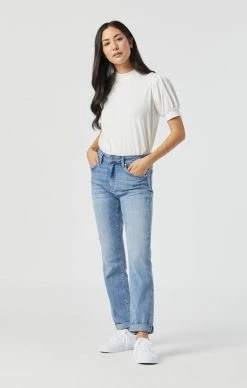 Mavi KATHLEEN SLIM BOYFRIEND IN LIGHT FEATHER BLUE