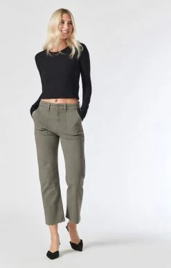 Mavi SHELIA FRONT POCKET STRAIGHT PANTS IN KALAMATA TWILL