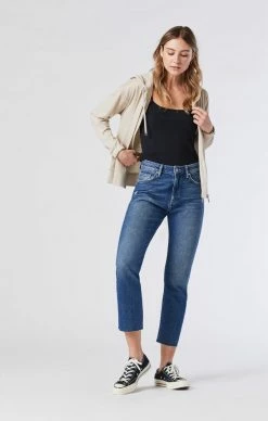 Mavi VIOLA STRAIGHT LEG IN MID USED ORGANIC BLUE