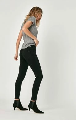 Mavi ALISSA SUPER SKINNY IN BLACK BRUSHED SUPERSOFT