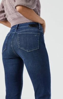 Mavi Denim KENDRA STRAIGHT LEG IN DARK BLUE SUPERSOFT