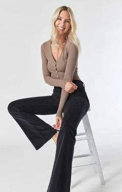Mavi Pants SYDNEY FLARE IN BLACK CORD