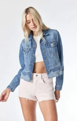 Cheap ๐ Mavi SIENNA CROP JACKET IN MID DENIM ๐ 14 Mavi SIENNA CROP JACKET IN MID DENIM