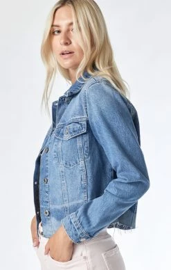 Mavi SIENNA CROP JACKET IN MID DENIM