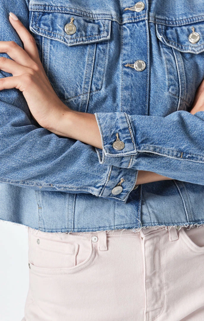 Cheap ๐ Mavi SIENNA CROP JACKET IN MID DENIM ๐ 6 Mavi SIENNA CROP JACKET IN MID DENIM