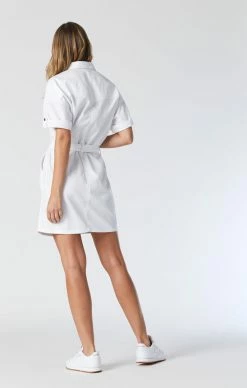 Mavi AVERY DENIM SHIRT DRESS IN WHITE DENIM