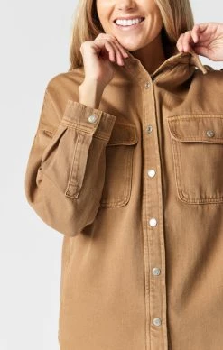 Mavi TAMARA OVERSIZED DENIM SHIRT IN TANNIN DENIM