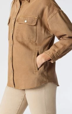 Mavi TAMARA OVERSIZED DENIM SHIRT IN TANNIN DENIM
