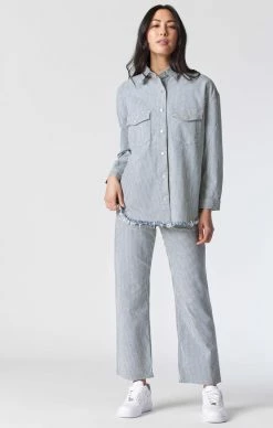 Mavi LIVIA SHIRT IN STRIPE DENIM