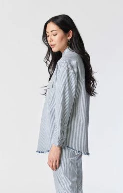 Mavi LIVIA SHIRT IN STRIPE DENIM