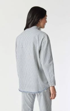Mavi LIVIA SHIRT IN STRIPE DENIM