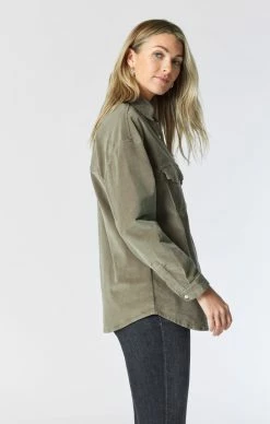Mavi LIVIA OVERSIZED DENIM SHIRT IN ALOE CORD
