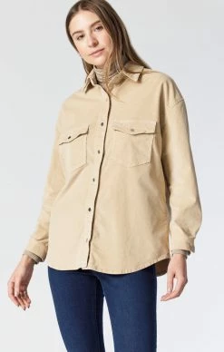 Mavi LIVIA OVERSIZED SHIRT IN IRISH CREAM CORD Denim Shirts