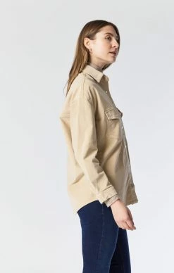 Mavi LIVIA OVERSIZED SHIRT IN IRISH CREAM CORD Denim Shirts