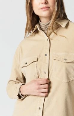 Mavi LIVIA OVERSIZED SHIRT IN IRISH CREAM CORD Denim Shirts