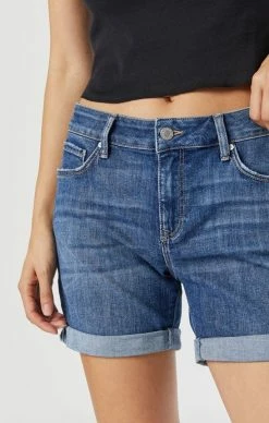 Mavi PIXIE SHORTS IN MID INDIGO ORGANIC BLUE
