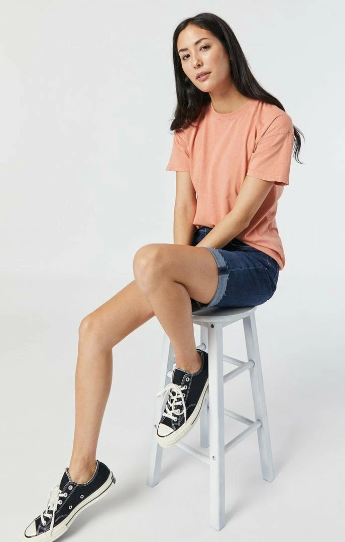 New 🎁 Mavi ALEXIS SHORTS IN DARK FRAYED HEM FEATHER BLUE 🔥 1 Mavi ALEXIS SHORTS IN DARK FRAYED HEM FEATHER BLUE