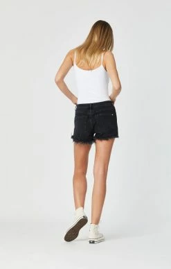 Mavi ROSIE BOYFRIEND SHORT IN SMOKE RIPPED 90'S
