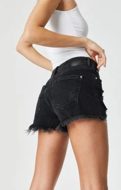 Mavi ROSIE BOYFRIEND SHORT IN SMOKE RIPPED 90'S