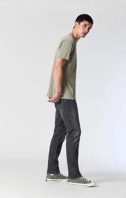 Mavi Denim MARCUS SLIM STRAIGHT LEG JEANS IN LIGHT GREY SUPERMOVE