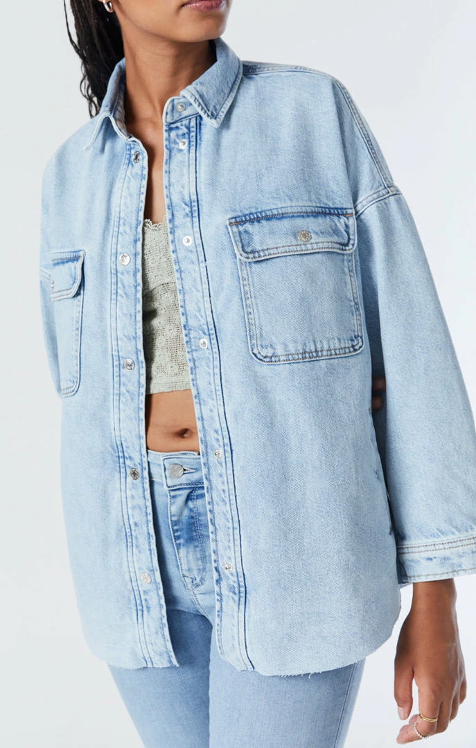 Outlet ๐ฏ Mavi TAMARA OVERSIZED DENIM ๐ SHIRT IN BLEACHED DENIM โค๏ธ 4 Mavi TAMARA OVERSIZED DENIM SHIRT IN BLEACHED DENIM