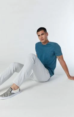 Mavi JOHNNY SLIM CHINO PANTS IN BEIGE SUMMER STRIPE