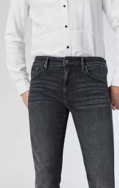 Mavi JAKE SLIM LEG IN DARK SMOKE BRUSHED ORGANIC MOVE