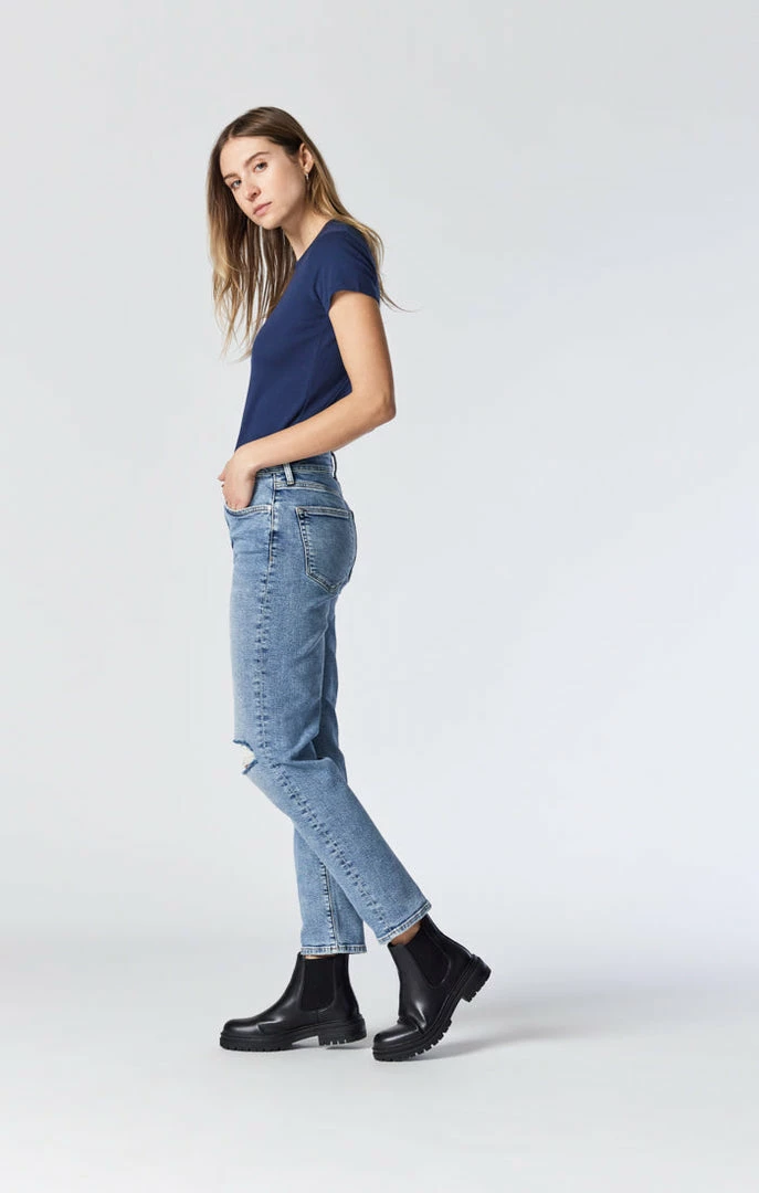 Discount ⌛ Mavi SOHO GIRLFRIEND 👖 JEANS IN LIGHT RIPPED RECYCLE BLUE 🥰 6 Mavi SOHO GIRLFRIEND JEANS IN LIGHT RIPPED RECYCLE BLUE