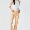 Mavi ANIKA CROP FLARE JEANS IN CARAMEL CREAM LA VINTAGE